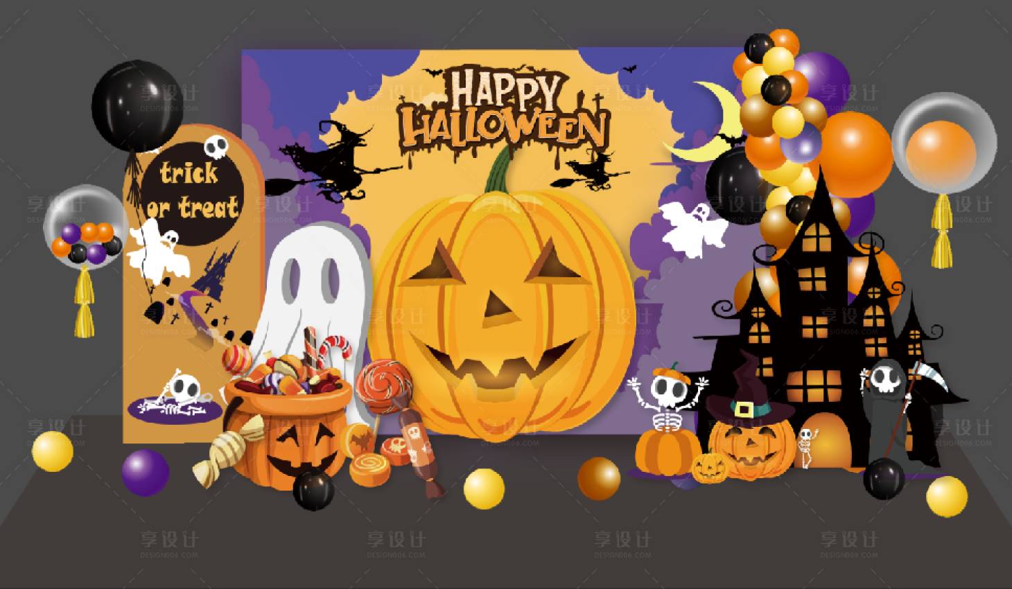 源文件下载【享设计】搜索编号：41310019646274673【万圣节美陈】