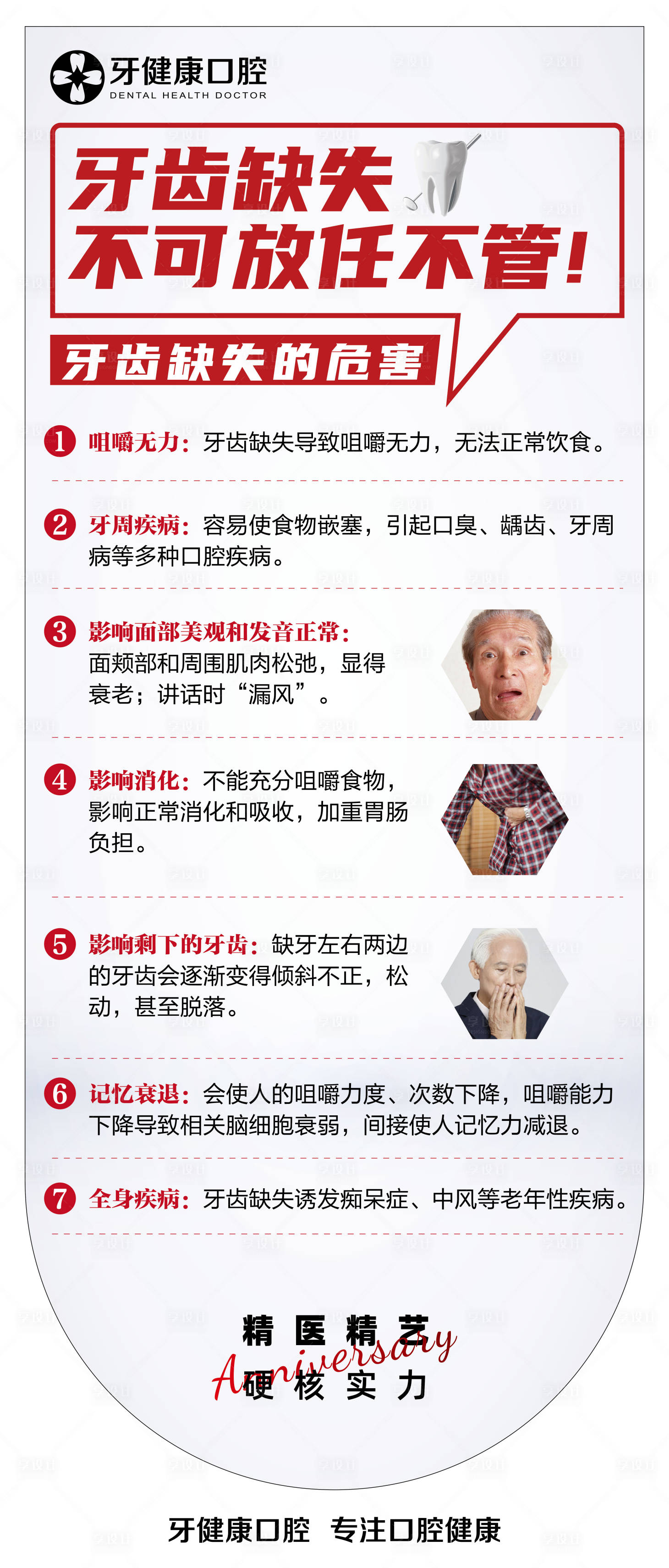 源文件下载【牙齿缺失不可放任不管海报】编号：58790019622893922
