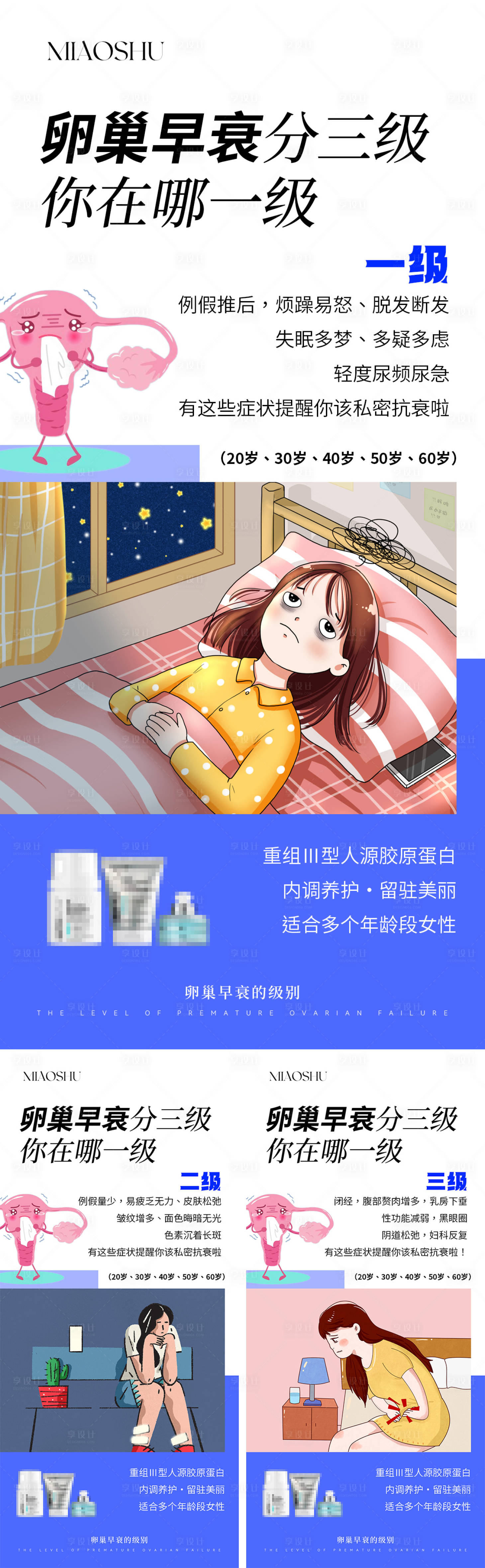 源文件下載【享設計】搜索編號：71100019881859818【私護卵巢早衰科普海報】