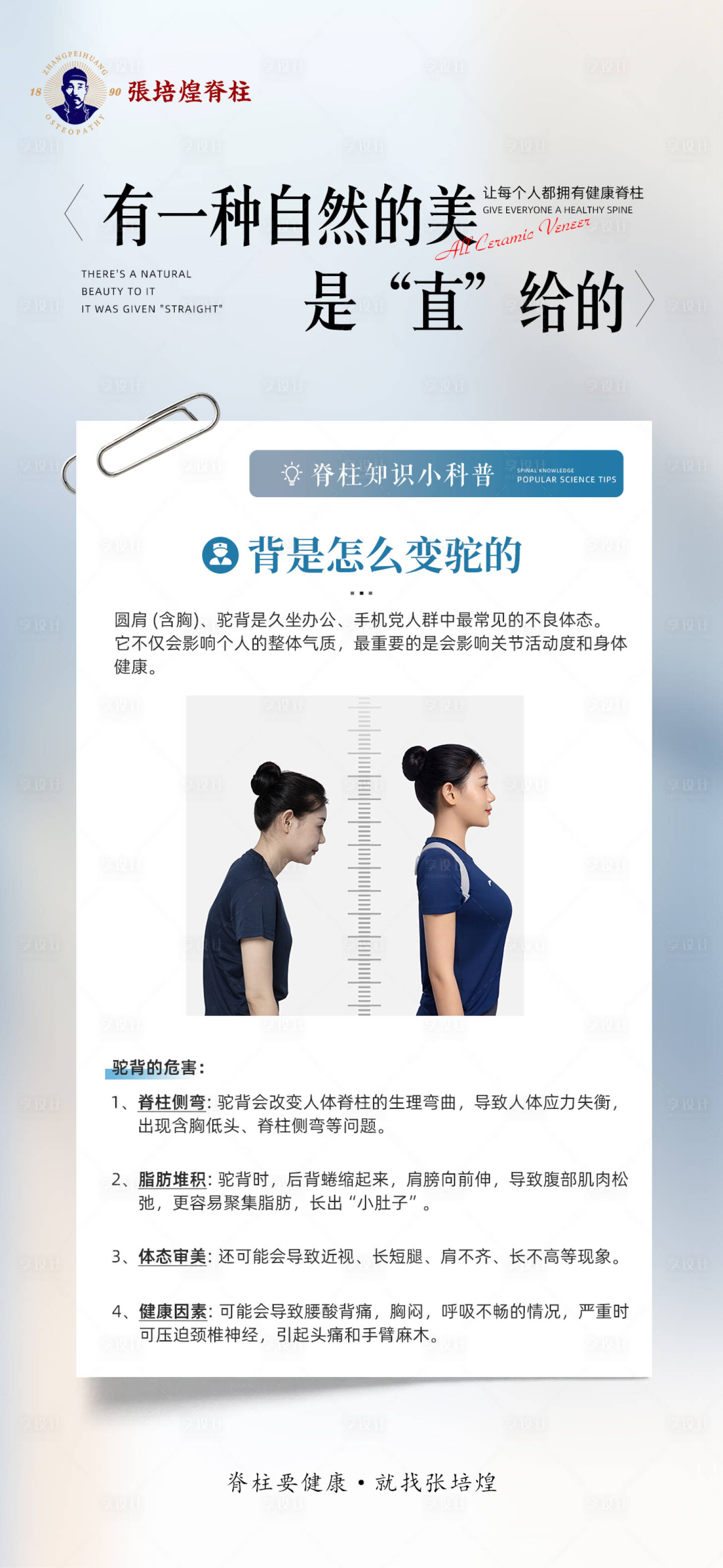 源文件下载【享设计】搜索编号：27990019901915547【脊柱项目科普海报】
