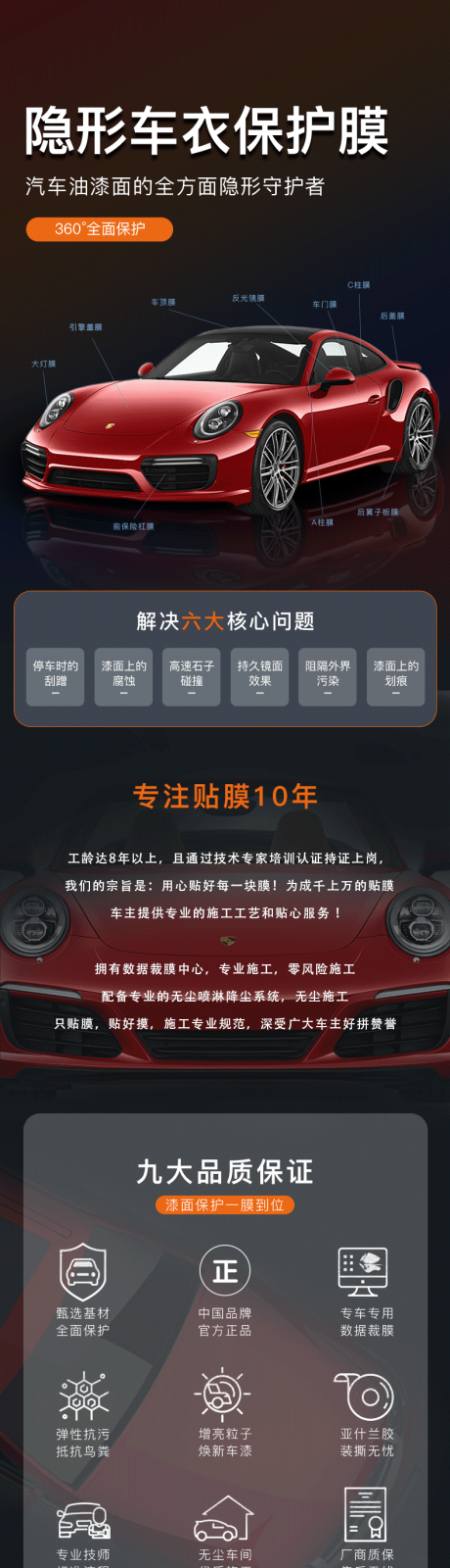 源文件下载【汽车隐形车衣落地页】编号：52890020045253245