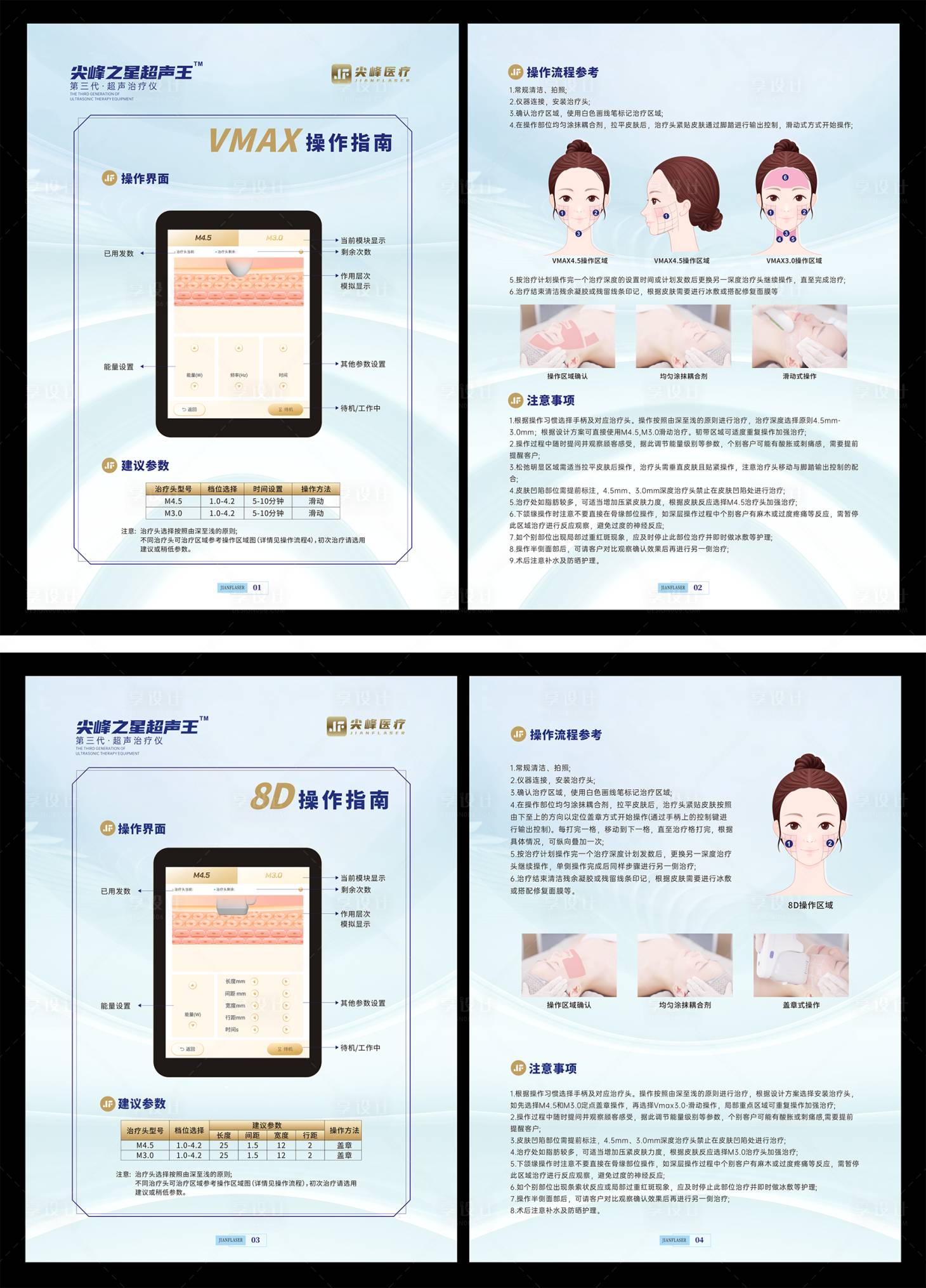 源文件下载【享设计】搜索编号：14110019746772719【医美整形超声王设备操作指南系列海报】