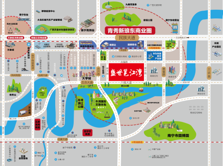 源文件下载【享设计】搜索编号：33230020060525807【南宁五合区域区位图】