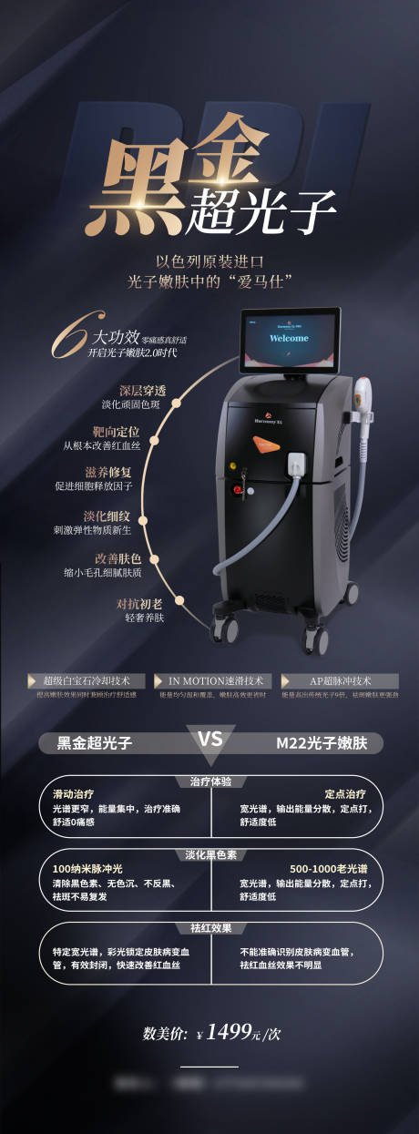 源文件下载【黑金超光子医美海报】编号：55620019756116147