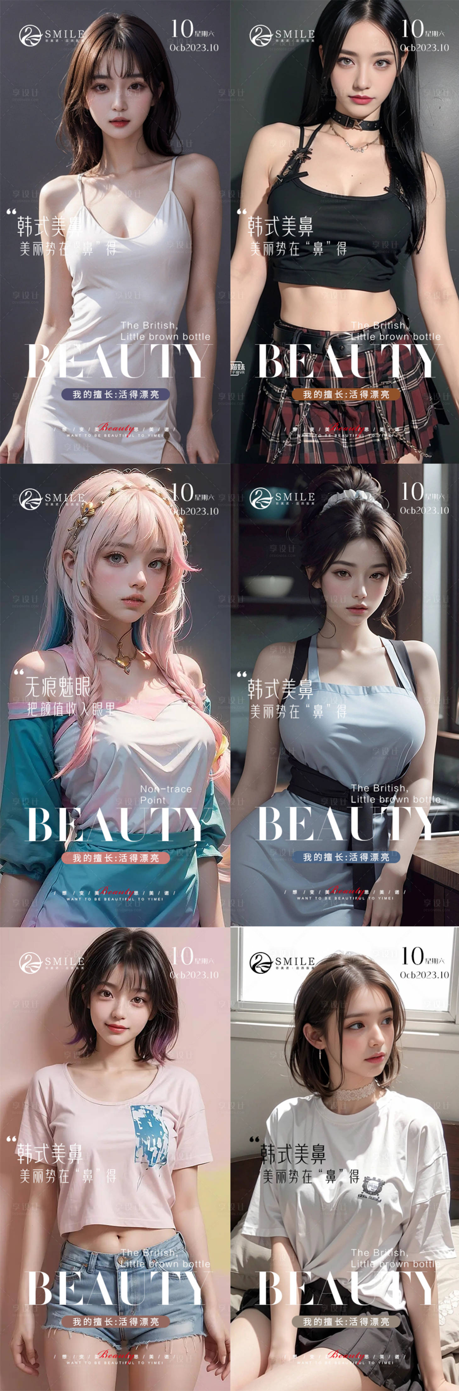 源文件下载【享设计】搜索编号：50950019719292310【医美早安海报】