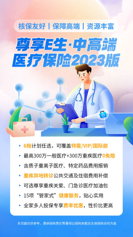 源文件下载【蓝色卡通医疗保险海报】编号：47000019669572569