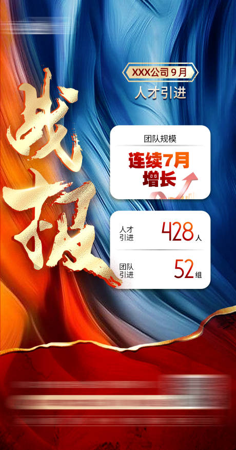 源文件下载【人才引进战报简约海报】编号：37420019714502759