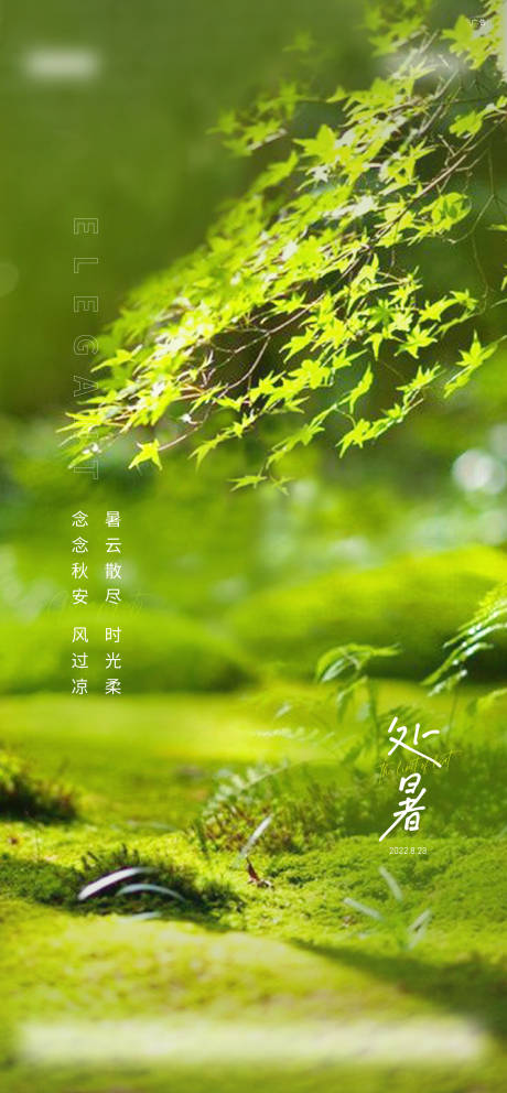 源文件下載【地產(chǎn)處暑節(jié)氣海報(bào)】編號(hào)：38070019889738513