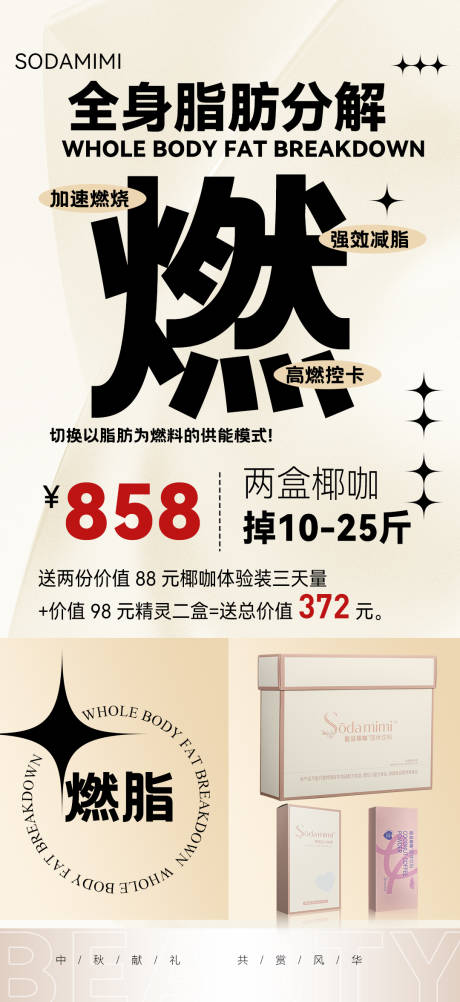 源文件下载【微商瘦身产品海报】编号：76150019713585393