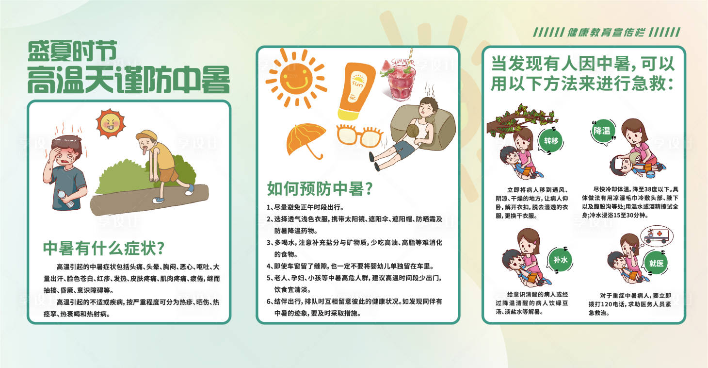 源文件下载【享设计】搜索编号：35690019631776000【防中暑展架】