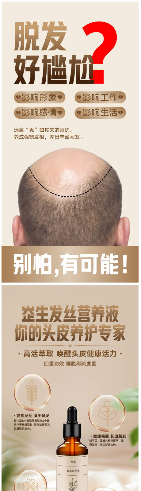 源文件下载【生发液系列海报】编号：44040019744327319