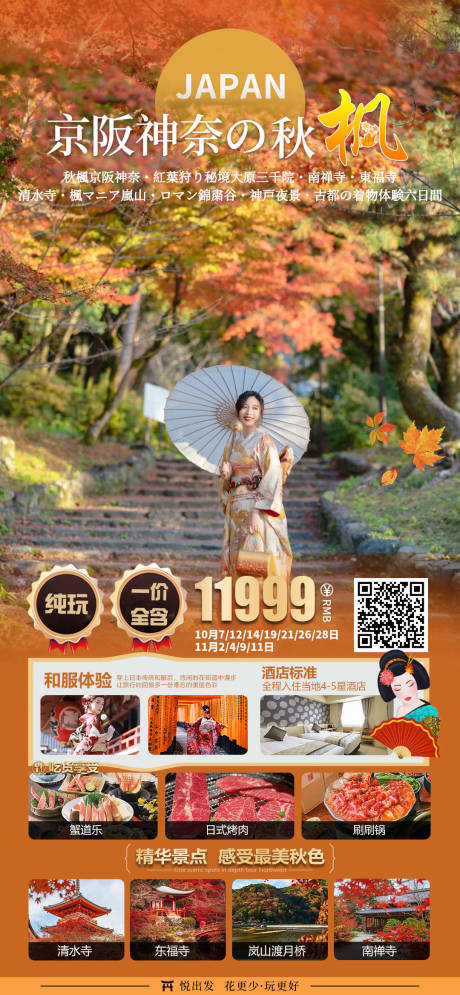 源文件下載【日本京阪神奈賞封旅游海報】編號：84900019966015400