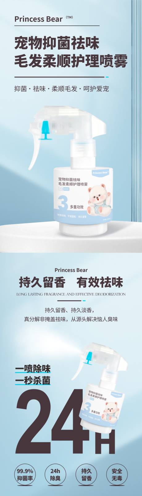 源文件下载【宠物护理喷雾详情页】编号：99250019776287654