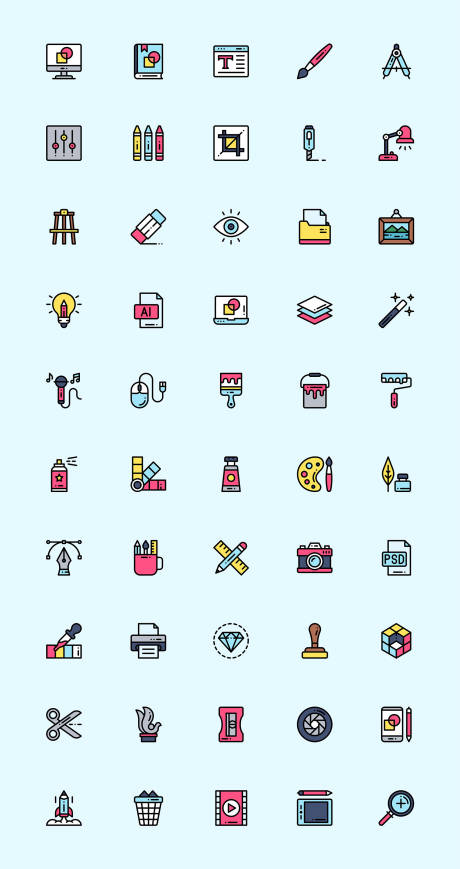 源文件下载【享设计】搜索编号：73860019918862200【艺术与设计元素图标】