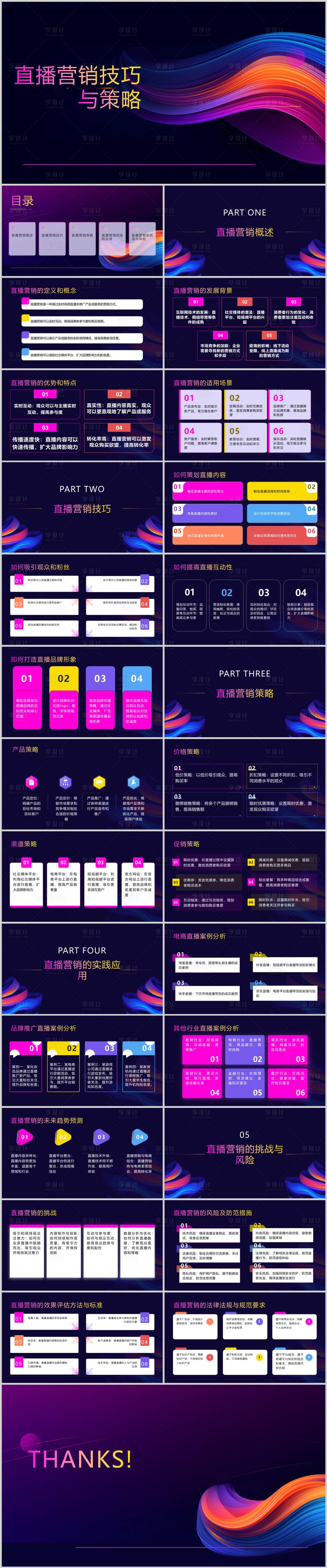 源文件下载【享设计】搜索编号：63860019676597732【直播营销技巧与策略PPT】