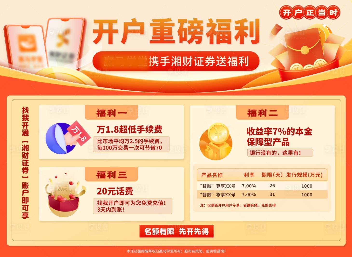 源文件下载【开户重磅福利海报】编号：13020020039368201