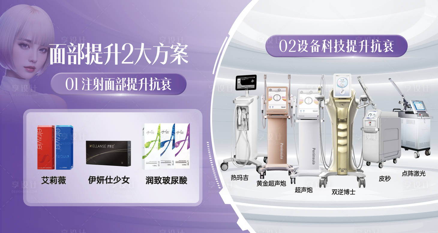源文件下載【享設計】搜索編號：23080020494597185【美業面部提升海報 】