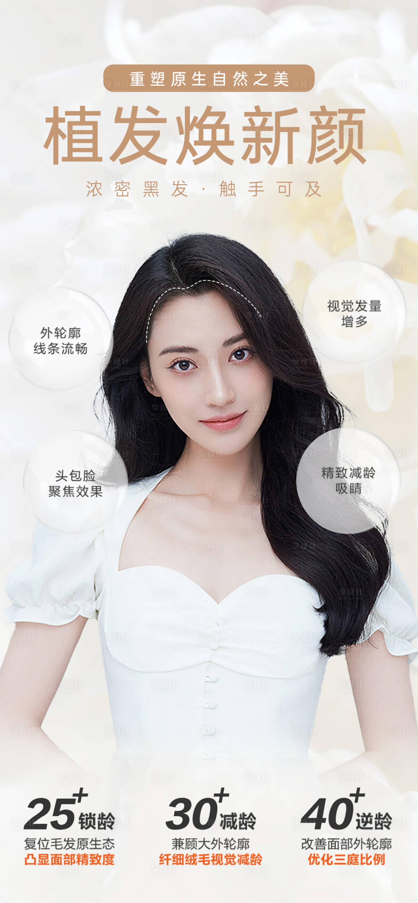 源文件下載【享設計】搜索編號：89030020485398826【植發早安海報】