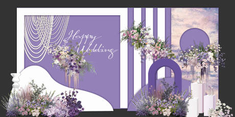 编号：20231107182804728【享设计】源文件下载-紫色浪漫层次婚礼效果图