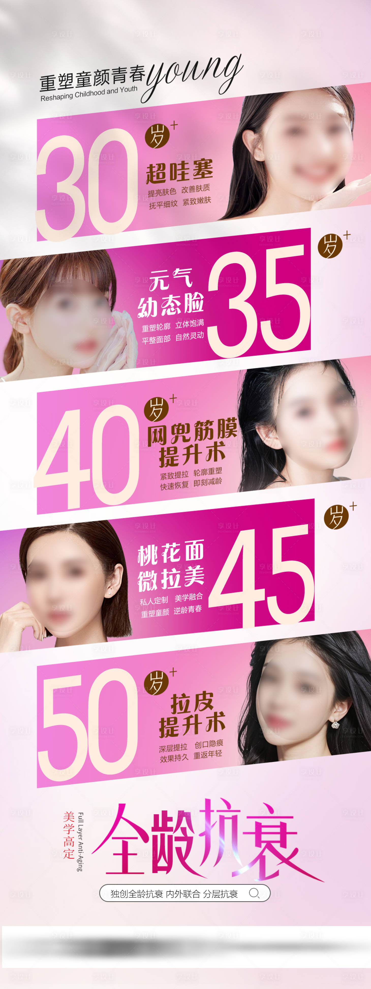 源文件下載【享設(shè)計】搜索編號：99300020285764163【醫(yī)美整形全層抗衰海報】