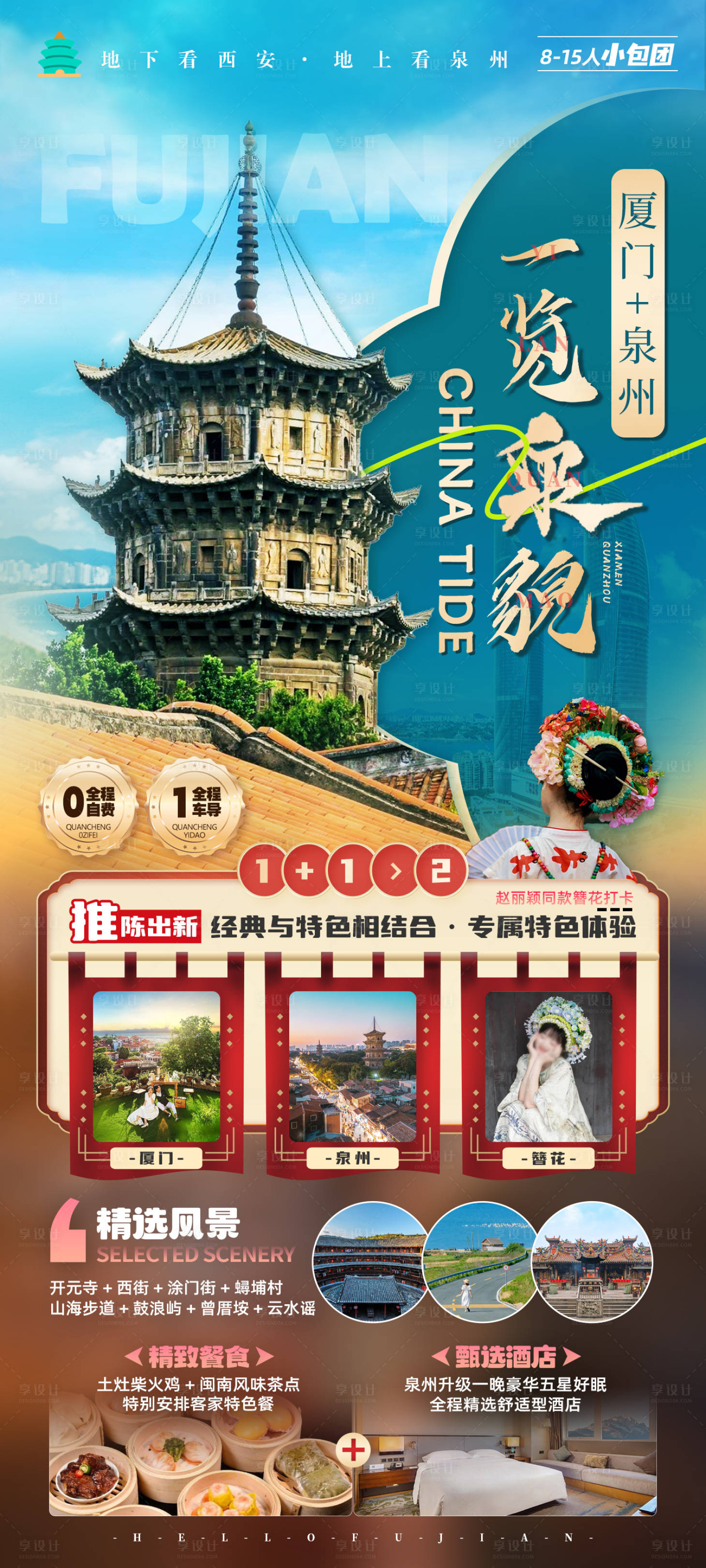 源文件下载【厦门+泉州旅游海报】编号：66160020650391623