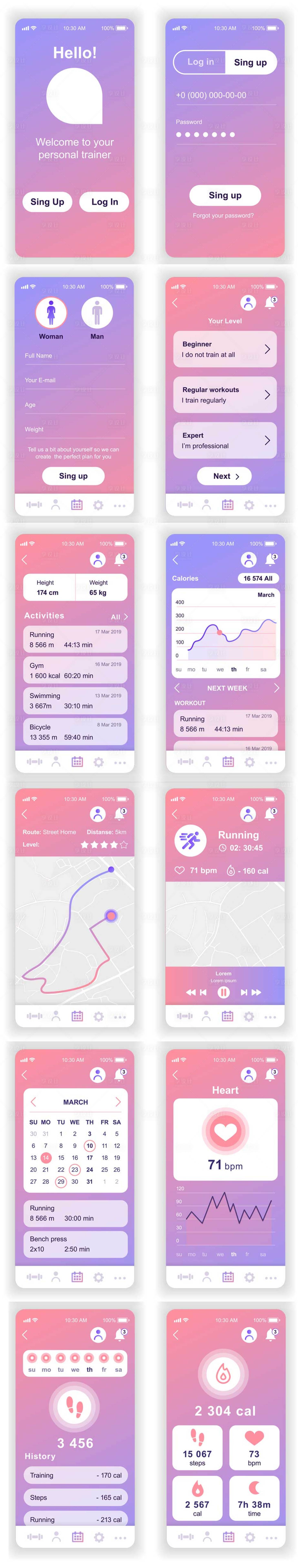 源文件下载【享设计】搜索编号：40480020376252187【私人教练APP】
