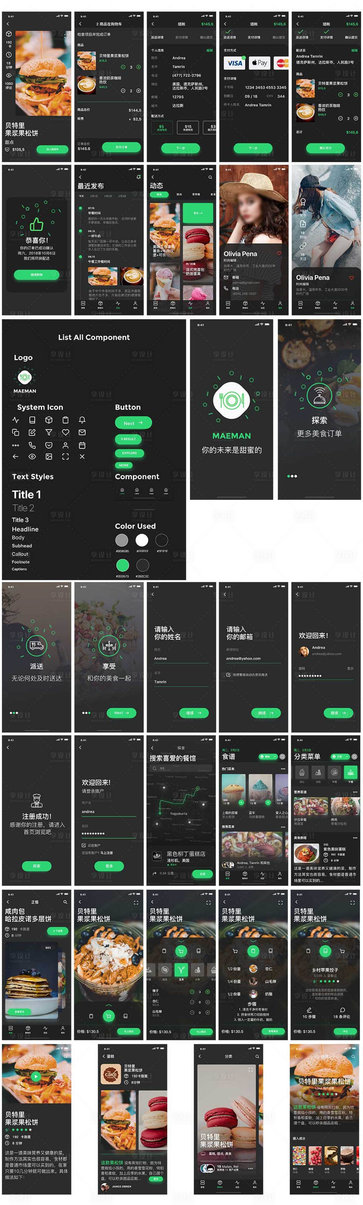 源文件下載【享設計】搜索編號：58030020479848472【美食外賣APP設計】