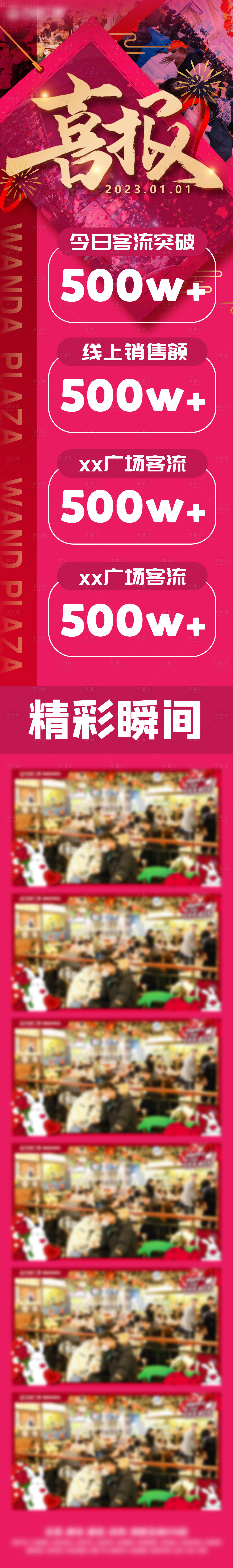 地产购物中心元旦客流喜报长图-源文件【享设计】