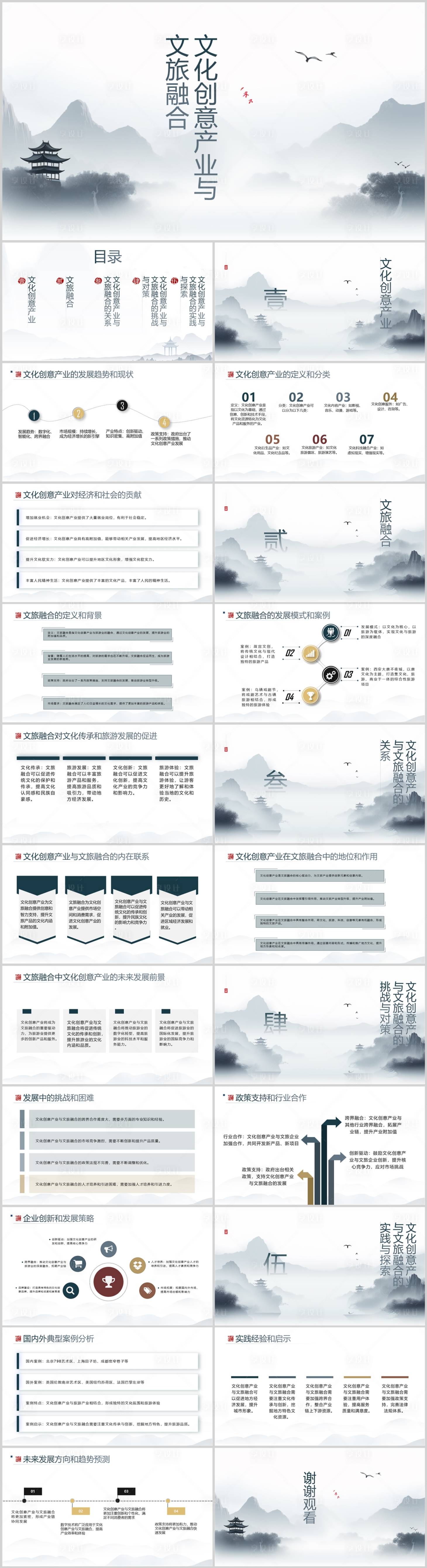 源文件下載【享設計】搜索編號：91750020521565309【文化創意產業與文旅融合PPT】