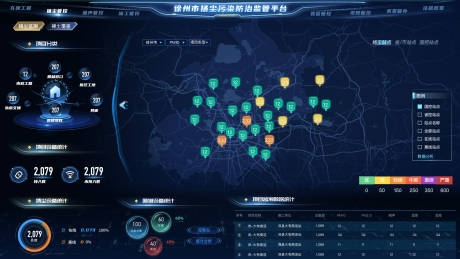 源文件下载【智慧环保扬尘管控驾驶舱】编号：36780020375172162