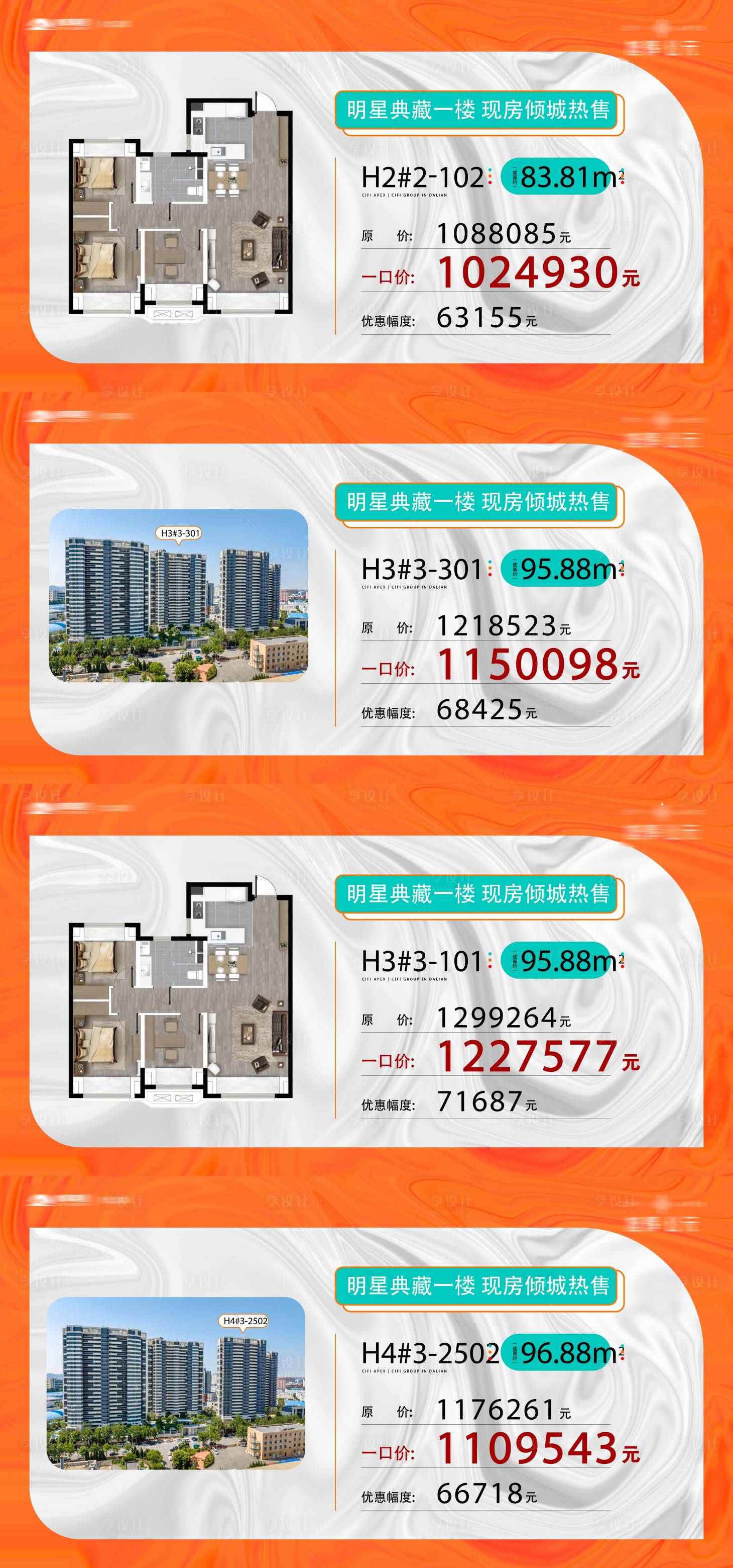 源文件下载【房地产明星楼盘热销海报】编号：15640020597325717