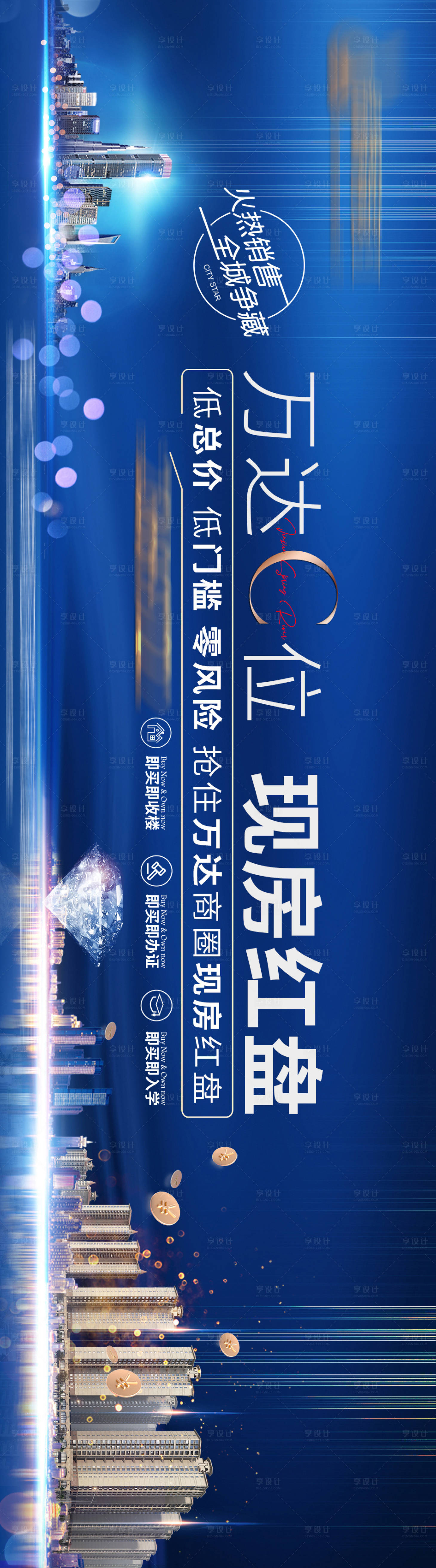 源文件下载【享设计】搜索编号：53730020576431166【地产现房价值展板】