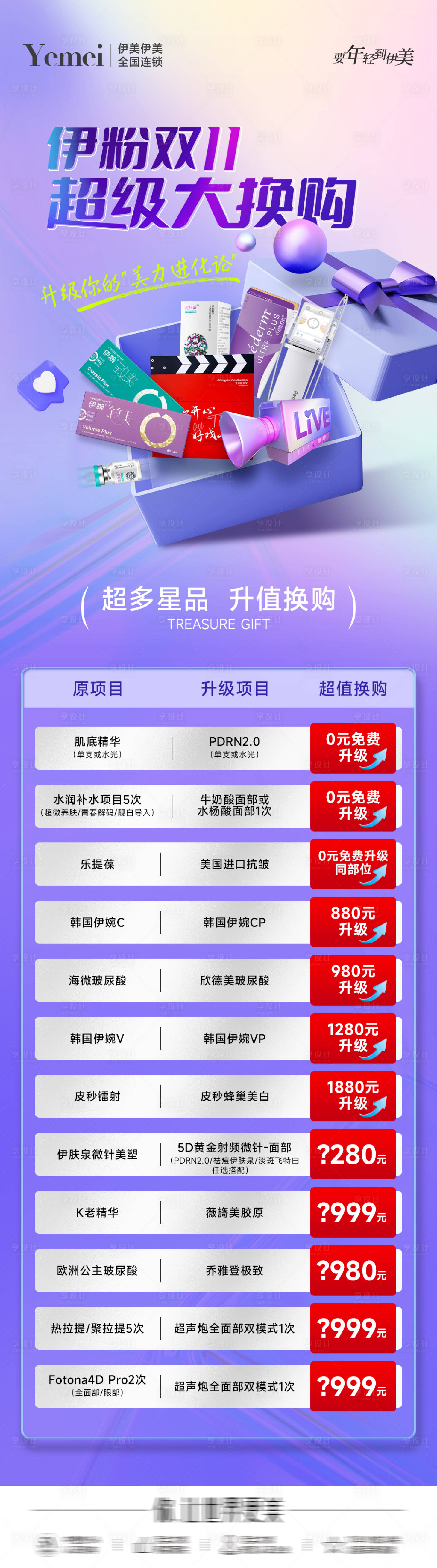 源文件下载【享设计】搜索编号：65580020268968838【医美换购长图海报】