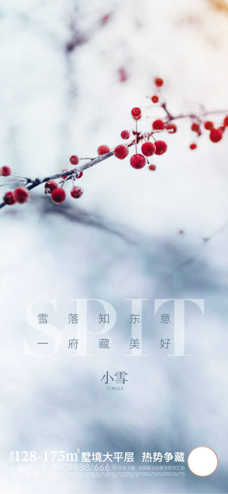 源文件下载【地产小雪节气海报】编号：25120020441933976