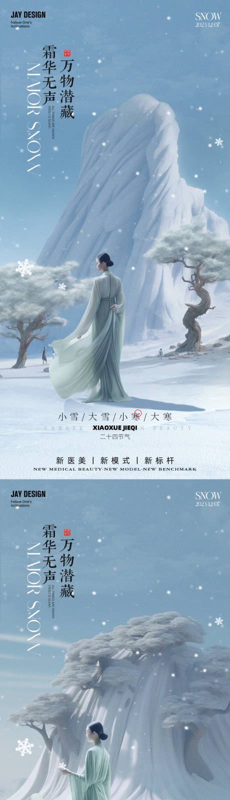 源文件下载【大雪大寒小寒节气海报】编号：45000020606268677