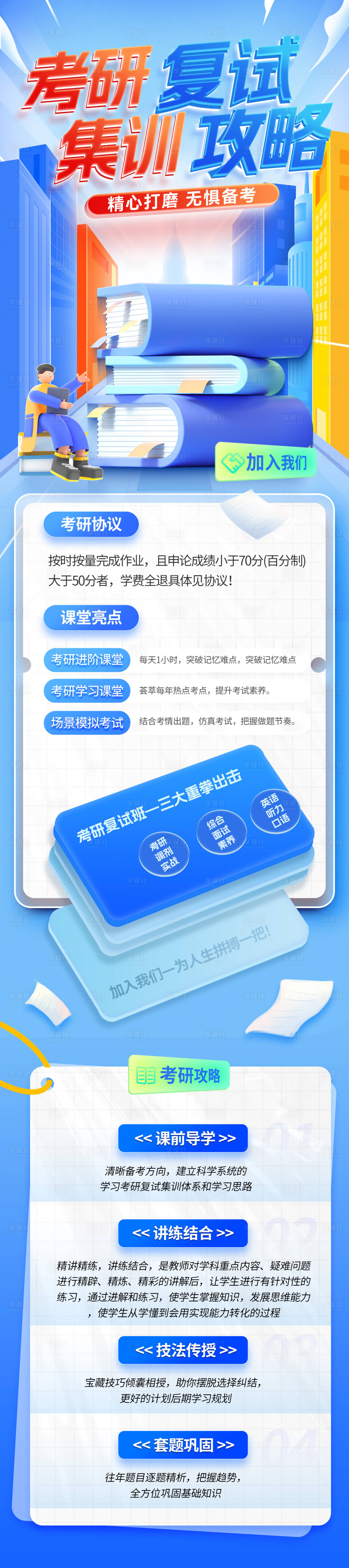 源文件下載【享設計】搜索編號：55050020378584598【考研復試集訓攻略海報】