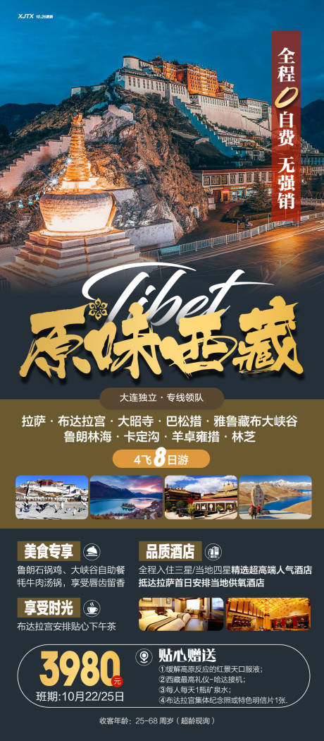 编号：20231110150821834【享设计】源文件下载-西藏高端旅游海报