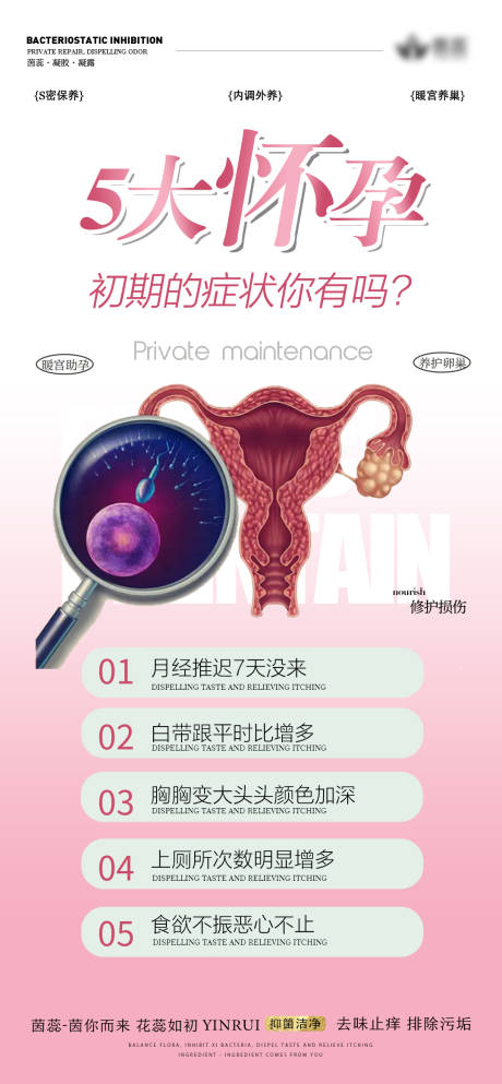 怀孕症状海报