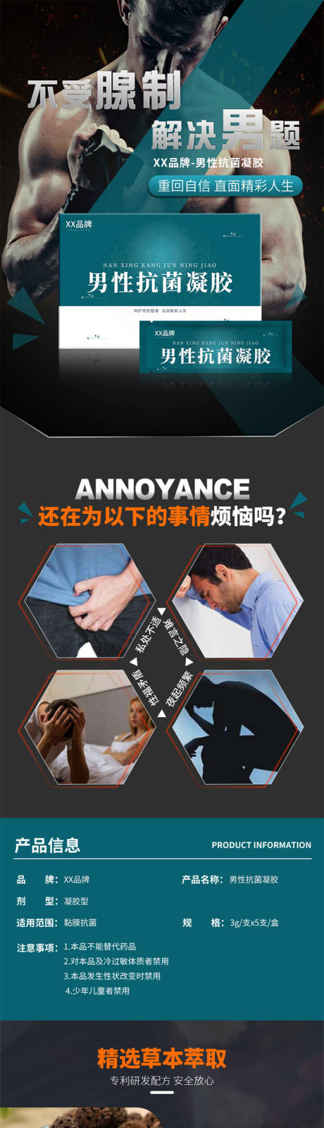 源文件下载【男性抗菌凝胶详情页】编号：81550020300871828
