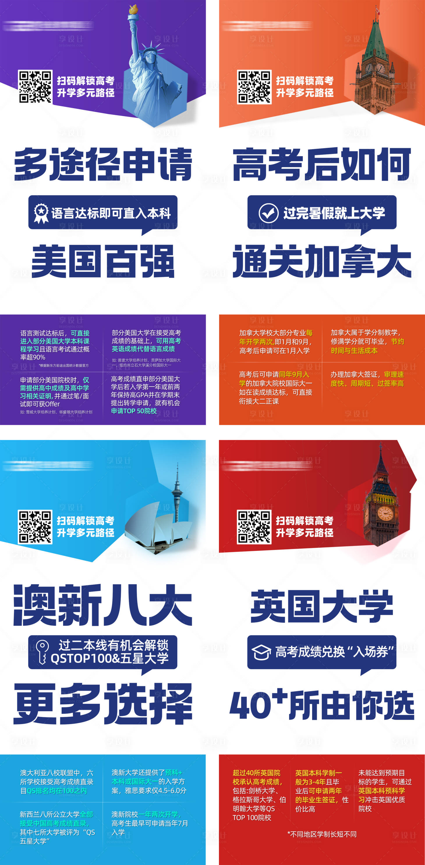 源文件下载【享设计】搜索编号：55000020137338683【留学教育招生海报】