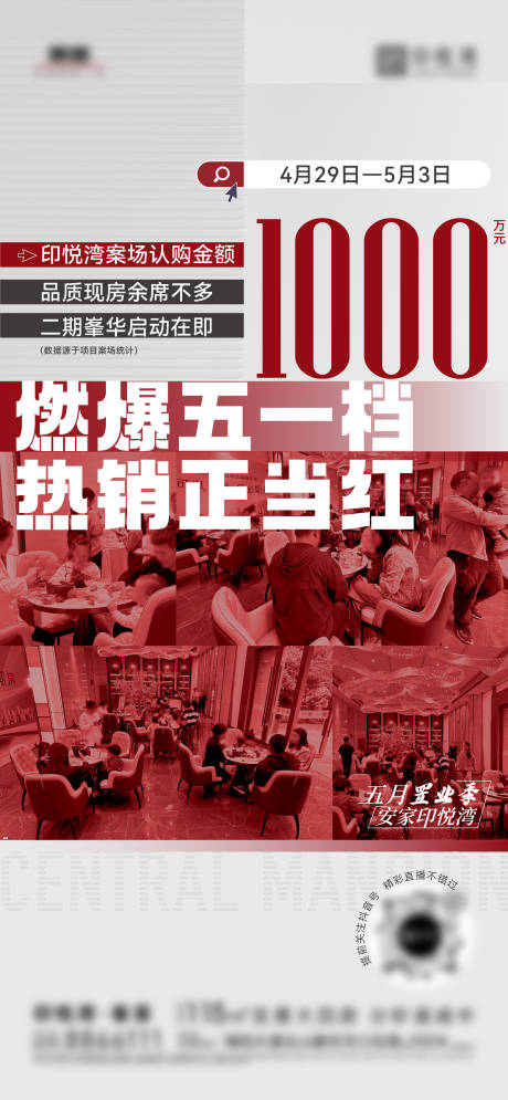 源文件下载【地产热销喜庆海报】编号：63790020277793956