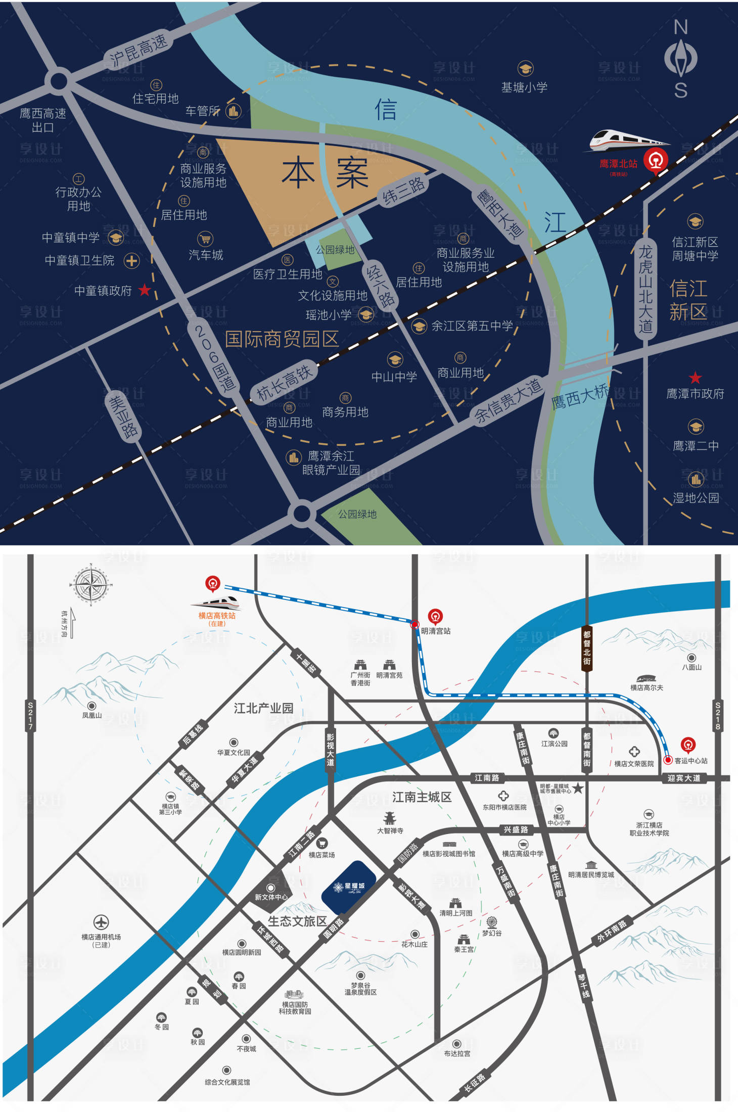 源文件下載【享設計】搜索編號：18210020667789612【橫店區位圖設計】