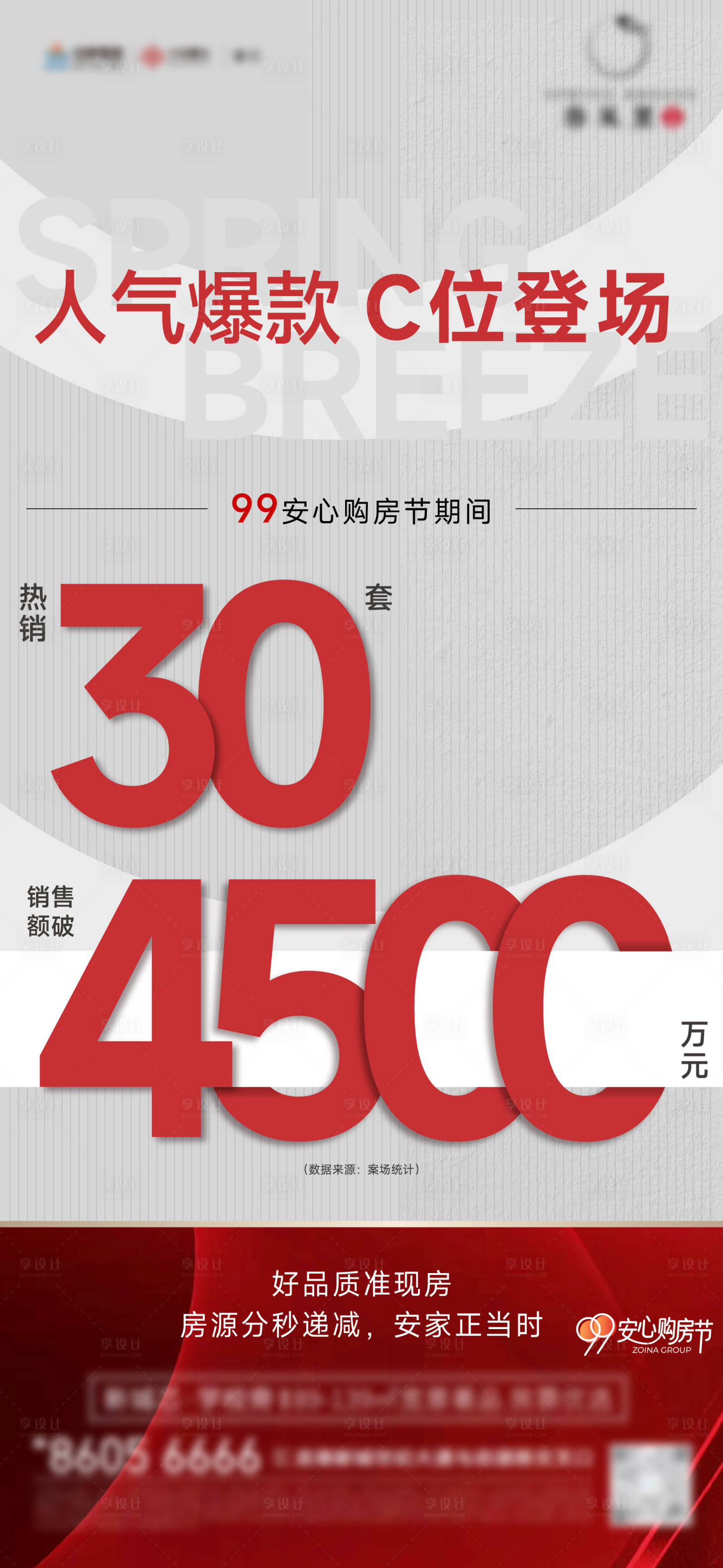源文件下载【享设计】搜索编号：82800020635948715【房地产数据热销海报】