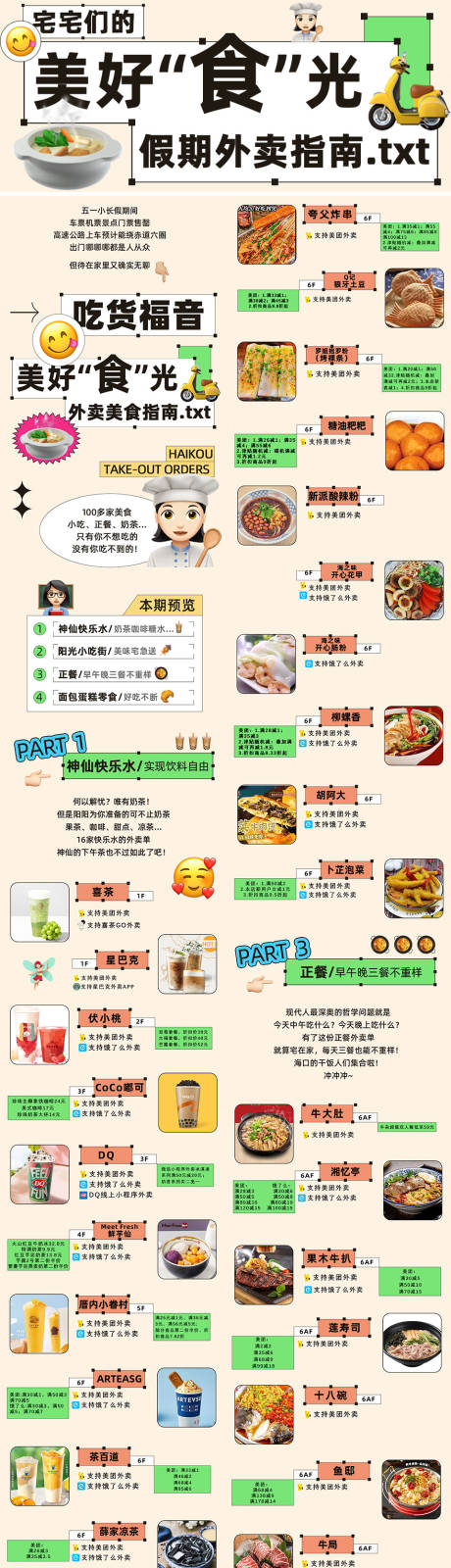 源文件下载【购物中心商场美食外卖餐饮推荐长图 】编号：20231123163842144