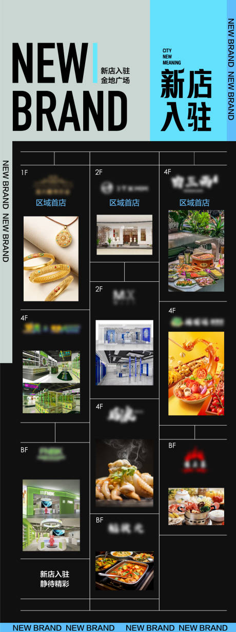 源文件下载【商场新店入驻合集海报】编号：34070020657946029