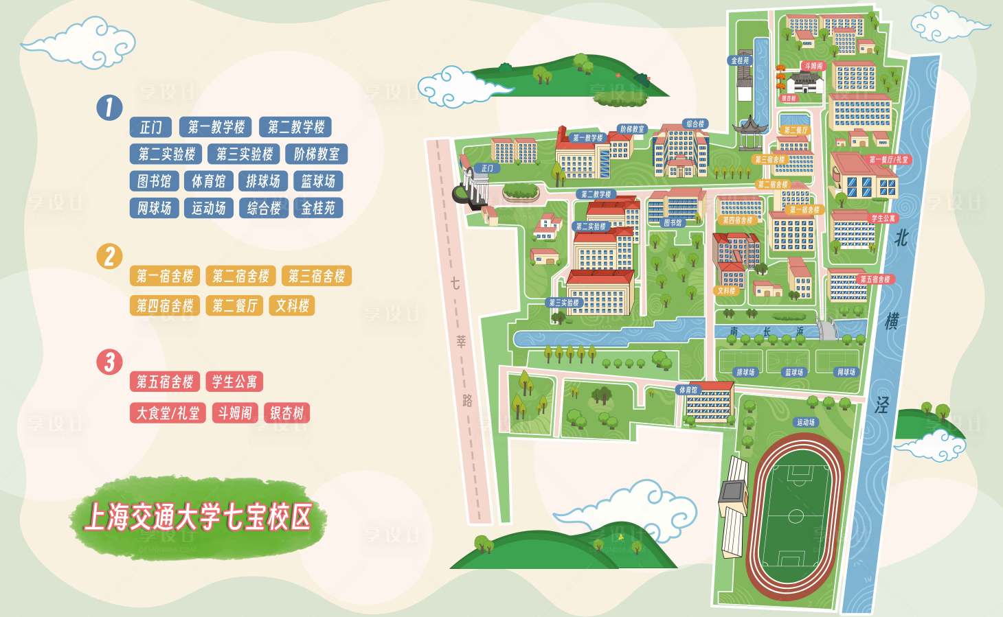 源文件下载【上海交通大学地图海报】编号：86910020231355761