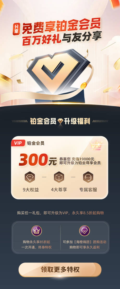 源文件下載【享設(shè)計(jì)】搜索編號：96770020642314137【分享享鉑金會員百萬好禮海報(bào)】