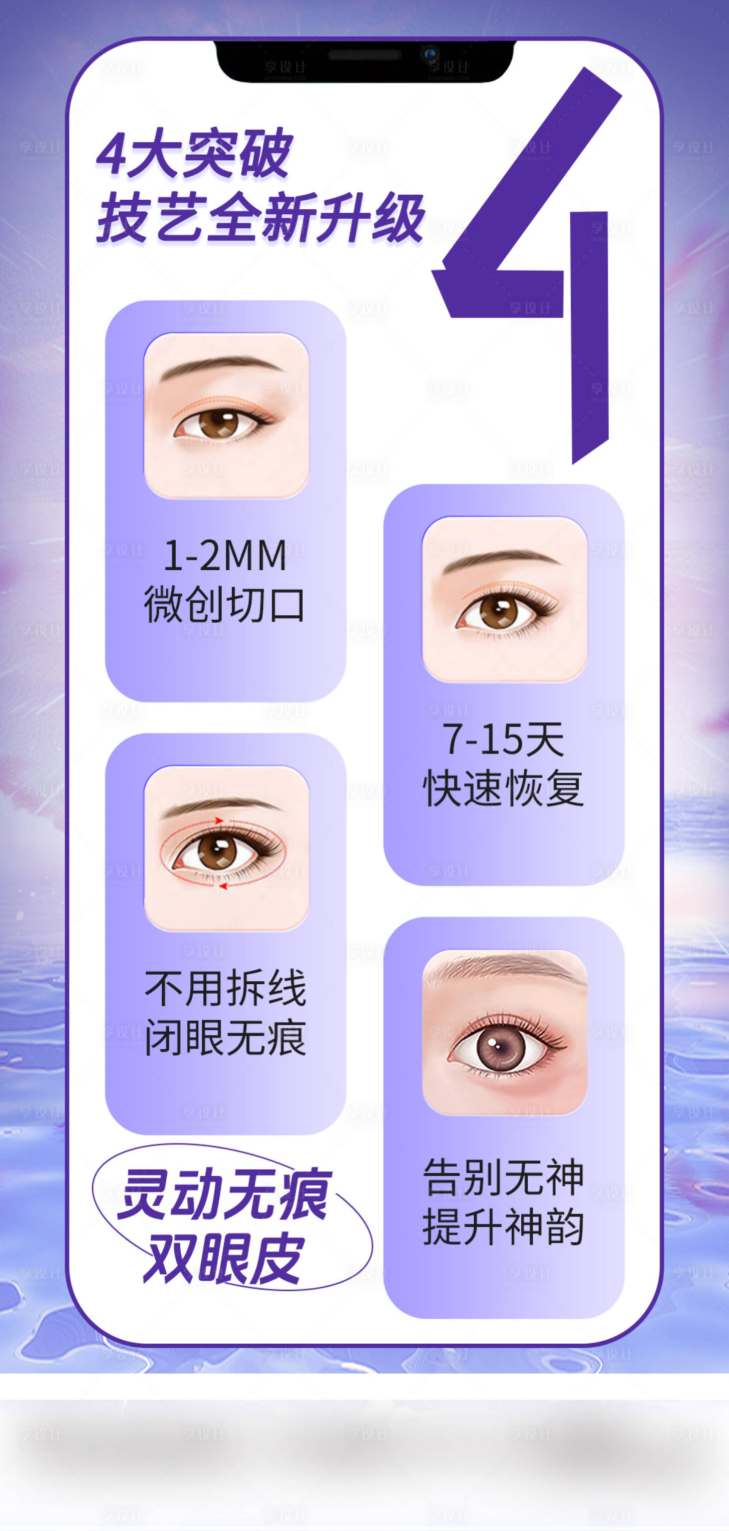 源文件下載【享設計】搜索編號：38480020635821901【醫美雙眼皮海報】