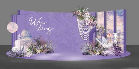 编号：20231115203105817【享设计】源文件下载-紫色莫奈花园泰式婚礼美陈