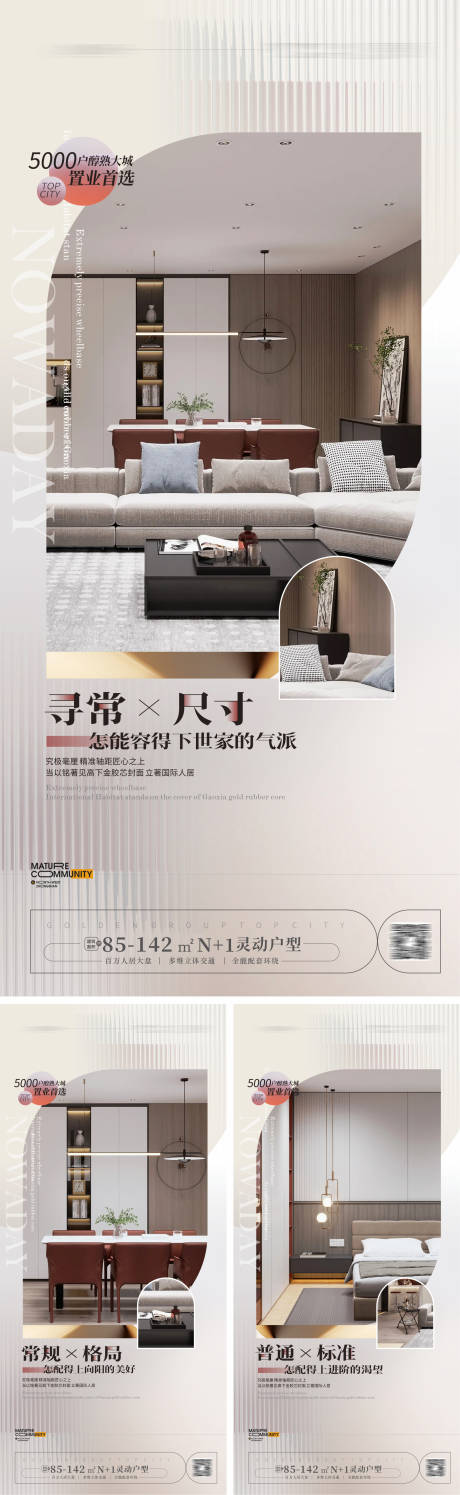 源文件下載【享設(shè)計】搜索編號：54320020406511767【大平層戶型價值點海報 】